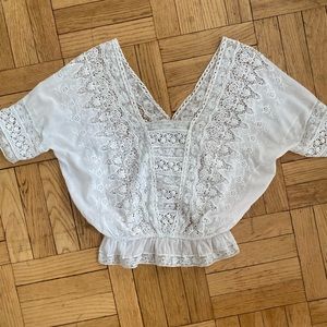 LoveShackFancy Lace Blouse Sz Small
